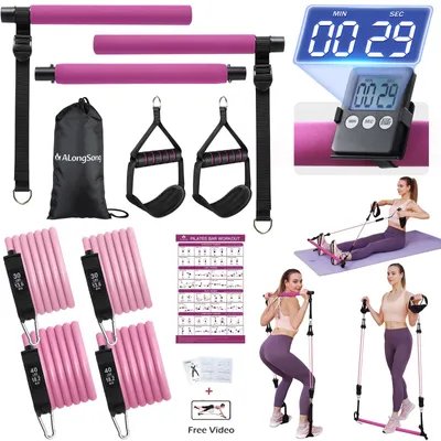 Productafbeelding van Solidchoice - Pilates Fitnessset met Weerstandsbanden en Trainingsaccessoires