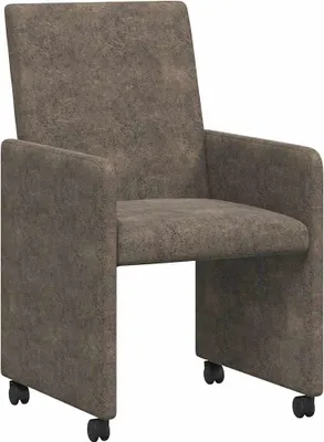 Produktbild von vidaXL Esszimmerstühle mit Rollen 2 pcs Dunkelgrau 57 x 66 x 94 cm