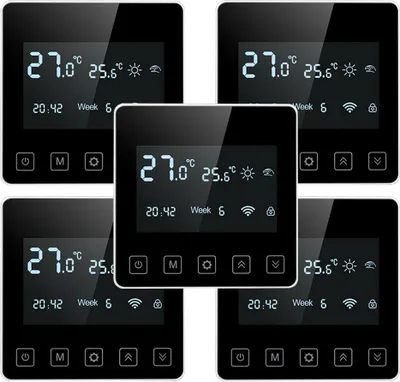 Produktbild von 5-Pack Digital WIFI Raumthermostat Programmierbar Thermostat FußBodenheizung Raum Thermostat Innenthermometer mit App-Steuerung / Energie sparen