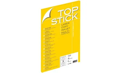 Produktbild von TOP STICK CD-Etiketten Maxi, Durchmesser: 117 mm, weiß