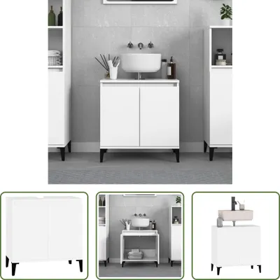Obrázok produktu pre The Living Store Vanity unit white 58x33x60 cm materiál na báze dreva