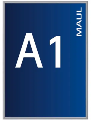 Image de MAUL Cadre à clipser MAULstandard format vertical A1 aluminium 87 x 62.5 x 1.1 cm argenté