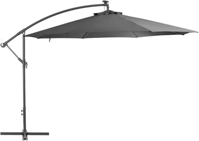 Image de Parasol de jardin avec mât en aluminium, parasol de balcon, parasol de marché, pour jardin, parasol de balcon, parasols, parasol de balcon, 350 cm, anthracite