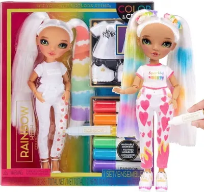 Produktbild von Rainbow High Color & Create Fashion Doll- Character 3 (green eyes), Modepuppe, Weiblich, 6 Jahr(e), Mädchen, Mehrfarbig