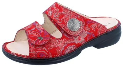 Productafbeelding van Finn Comfort Sansibar, Pomodore, dames, slippers, uitneembaar voetbed, leer, NIEUW - Dameschoenen, slippers / teenslippers, rood