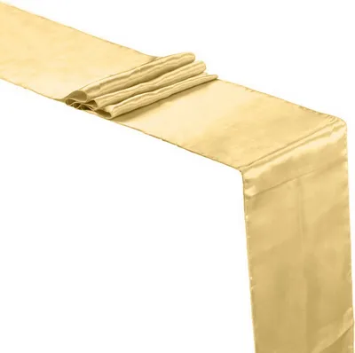 Produktbild von Tischläufer, lang, rechteckig, glatter Stoff, maschinenwaschbar, einfarbig, Party-Tischläufer, Hochzeitsbankett-Zubehör