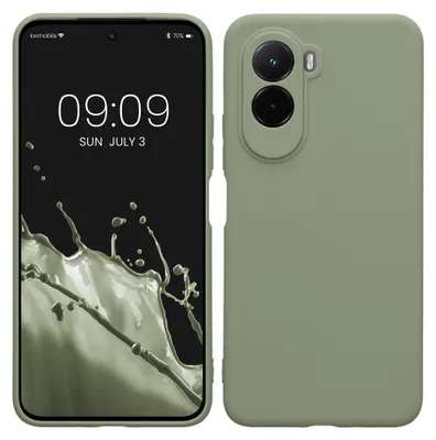 Produktbild von kwmobile Handyhülle für Xiaomi Poco M7 4G Hülle - weiches Handy Silikon Case - Schutzhülle Cover - Graugrün