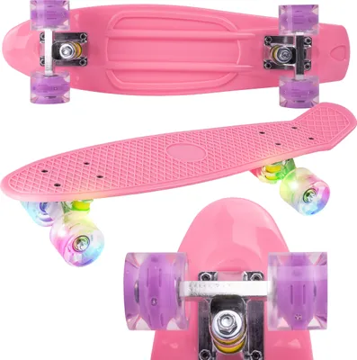 Produktbild von Malplay Mini skateboard so svietiacimi RGB LED kolieskami | 22" Cruiser Board pre deti a mládež | 56cm | Pink