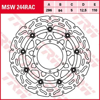 Produktbild von TRW Bremsscheibe Sportiv schwimmend MSW244RAC CBR600F PC35