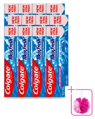 Imagen del producto de 12 unidades de pasta dental Colgate Max Fresh sabor menta fresca, 100 ml, pack ahorro