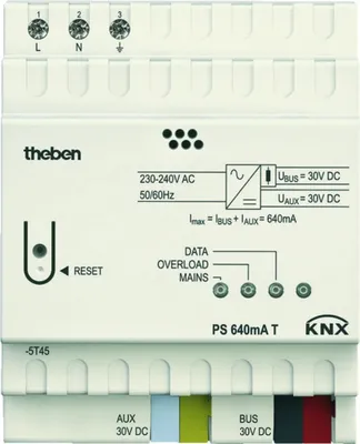 Obrázok produktu pre Theben KNX, napájací zdroj, 640 mA, REG, 1 ks.