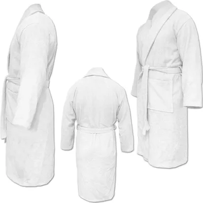 Produktbild von HOMELEVEL Frottee Bademantel Reisebademantel 100% Baumwolle Bademantel - Frauen Männer Damen und Herren Morgenmantel Saunamantel Reise Morgenrock