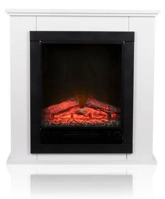 Image de Classic Fire Classic Fire Foyer d'ambiance électrique Lugano - Cheminée avec foyer - Flammes LED - 1800W - Blanc