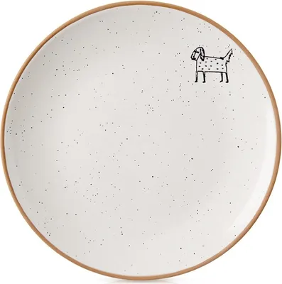 Produktbild von Dessertteller, flach, klein, für Kuchen, Dessert, Keramik, beige-cremefarben, 20 cm