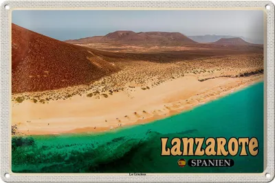Produktbild von Blechschild Reise 30x20cm Lanzarote Spanien La Graciosa Insel