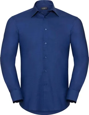 Produktbild von Russel Europe Oxford Herren Langarm Hemd, Größe:L, Farbe:Bright Royal