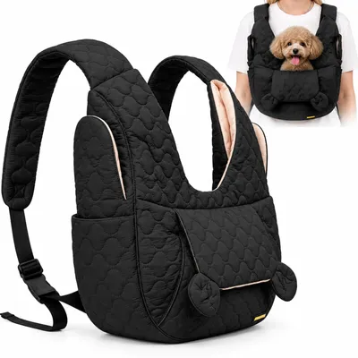 Hundetasche für kleine Hunde bis 5 kg, schwarz