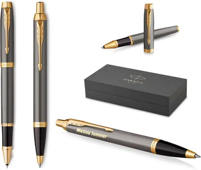 Productafbeelding van Parker IM Core Balpen en met gravure - Pen - Geschenkdoos - Zwarte vulling - Gepersonaliseerd cadeau - Naam - Gegraveerd