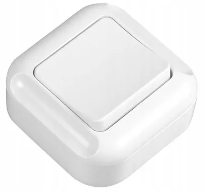 Imagen del producto de Interruptor de pared individual Timex Turkus, color blanco, diseño clásico