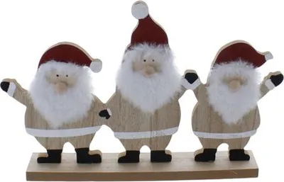 Produktbild von Standdeko - 3 Weihnachtsmänner - ca. 25 x 4 x 16 cm