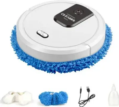 Obrázek produktu pro Robotický vysavač AIORBER, zvlhčující mlha, nízká hlučnost 60 dB, inteligentní navigace, mokré a suché vysávání, 25x25x6,5 cm, bílý