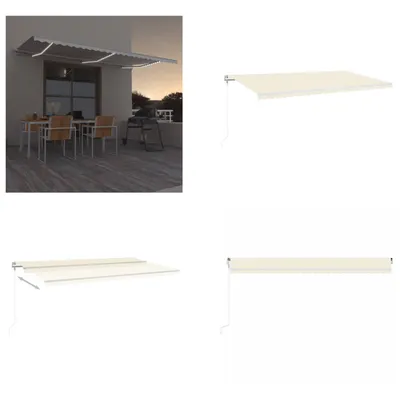 Produktbild von vidaXL Automatische Markise mit LED & Windsensor 600x350 cm Creme - Markise - Markisen - Sonnendach - Sonnendächer