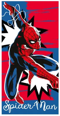 Obrázek produktu pro Ručník Spiderman, akční motiv, plážový ručník, 70x140 cm (rychleschnoucí)