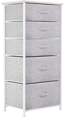 Image de Commode avec 5 tiroirs en tissu non tissé, idéale pour l'organisation