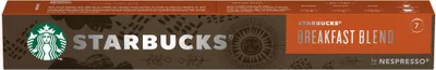 Produktbild von Nestlé Starbucks Breakfast Blend, Medium Roast, Röstkaffee, Nespresso kompatibel, Kaffeekapseln, 10 Kapseln, 12505337
