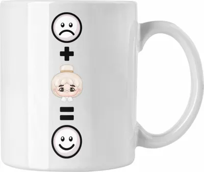 Produktbild von Trendation - Oma Tasse Geschenk für Oma Liebhaber  :( + Oma = :) Lustige Geschenkidee Geburtstag (Weiß)