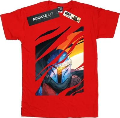 Produktbild von Star Wars - "The Mandalorian" T-Shirt für Herren BI47078 (L) (Rot)