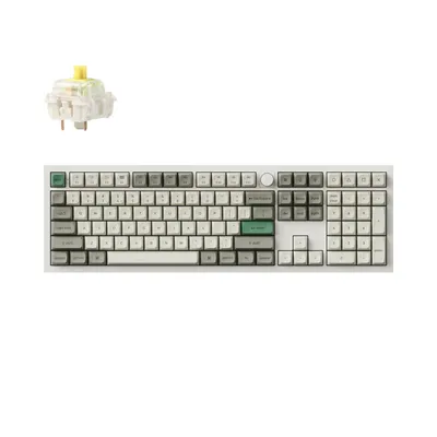 Produktbild von Keychron Q6 Max QMK/VIA Kabellose Mechanische Tastatur, QWERTY US, Knob, Shell White, Gateron Jupiter Banana Q6M-P4