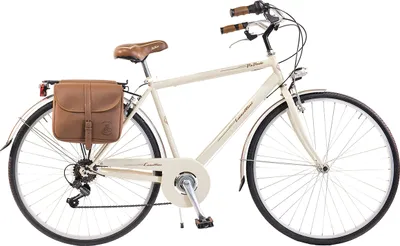 Produktbild von Via Veneto by Canellini Fahrrad Citybike Mann Stahl mit Seitentaschen - Beige 54
