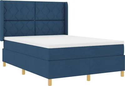 Productafbeelding van vidaXL Boxspringbed met matras, blauw, 140 x 200 cm, gestoffeerd