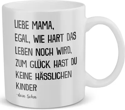 Produktbild von 22Feels Mama Geschenk von Sohn Muttertag Mutter Tasse Geburtstag Kaffeetasse Frauen Weihnachten Haferl Geschenkidee