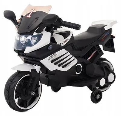 Zdjęcie produktu dla Motor motocykl ścigacz na akumulator światła LED dla dzieci biały