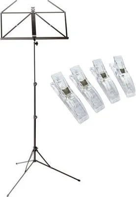 Produktbild von K&M 101 Notenständer Schwarz mit Notenklammern