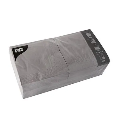 Immagine prodotto di Tovaglioli PAPSTAR 320 x 320 mm 3 veli grigio 150 pezzi