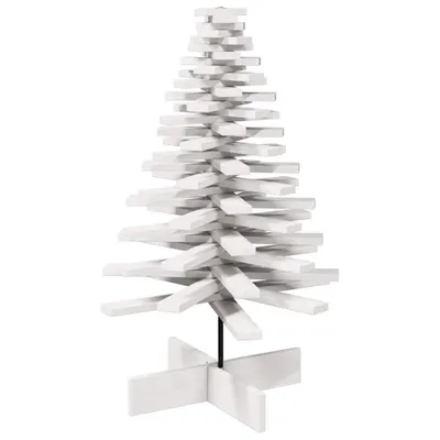 Produktbild von Weihnachtsbaum zum Schmücken Weiß 100 cm Massivholz Kiefer