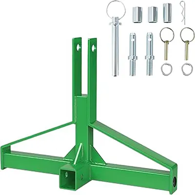 Immagine prodotto di Gancio di traino per trattori - 3 punti, categoria 1 - Attacco quadrato da 5 cm - Adattatore per tiranti - Versione per carichi pesanti - Per carrelli elevatori e rimorchi