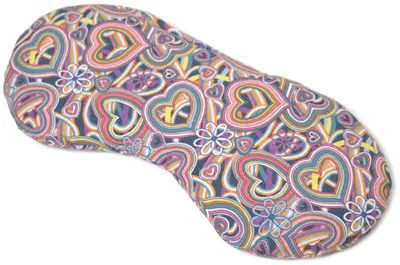 Produktbild von Bio-Bio Augenkissen "Psychedelic Heart" - Kühlmaske & Kühlkissen für die Augen. Die natürliche Alternative zur Gel-Augenmaske - Leinsamenkissen