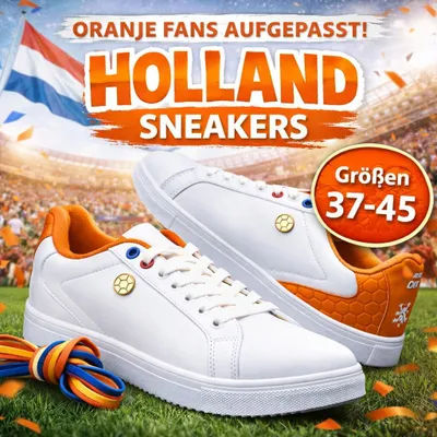 Produktbild von Weiße Sneakers Damen Herren Turnschuhe Sportschuhe bequem leicht Holland Tennis Freizeit Sport Gr. 41