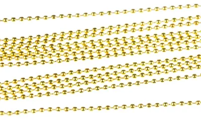 Produktbild von 12x Kugelkette 2,4mm DIY Miniblings Kette vergoldet Schmuckketten 80cm