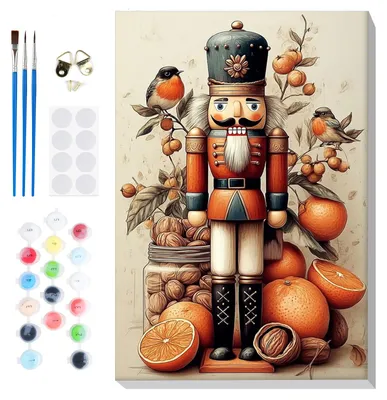 Malen nach Zahlen Set für Erwachsene, Acryl, 3 Pinsel, 39,99x29,99 cm