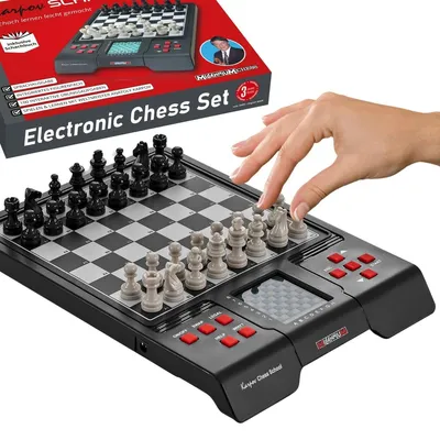 Image de Ordinateur d'échecs école d'échecs - Avec manuel et exercices - Échiquier numérique pour débutants et enfants