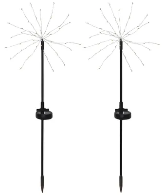 Produktbild von LED Solar-Leuchtstäbe ,Firework', 2er Set, LED Feuerwerk, warmweiß, 60cm, Ø25cm