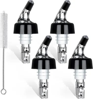 Productafbeelding van Flessenschenkers van 2 cl - Set van 4 - Doseerhulpdispenser - Bardispenser - Staafhouder - Alcoholdoseerhulp - Doseerhulp voor wijn - Schnaps