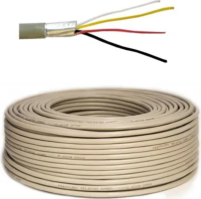 Produktbild von PremiumX 100m Telefonkabel 2x2x0,6mm J-Y(ST)Y Telefonleitung 4-Adern