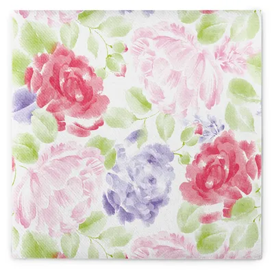 Produktbild von MANK Serviette Valerie aus Linclass® Airlaid, 40 x 40 cm, 1/4 Falz, 50 Stück - Floral