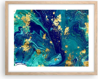 Produktbild von Gerahmtes Poster - Rahmen in heller Eiche - Abstraktion modern - 50x40 cm - Wand Bild - Wanddeko - Wandbilder - Wandposter - Bilderrahmen - Bilder - Kunstdruck - Wandbild - P2NAA50x40-3831